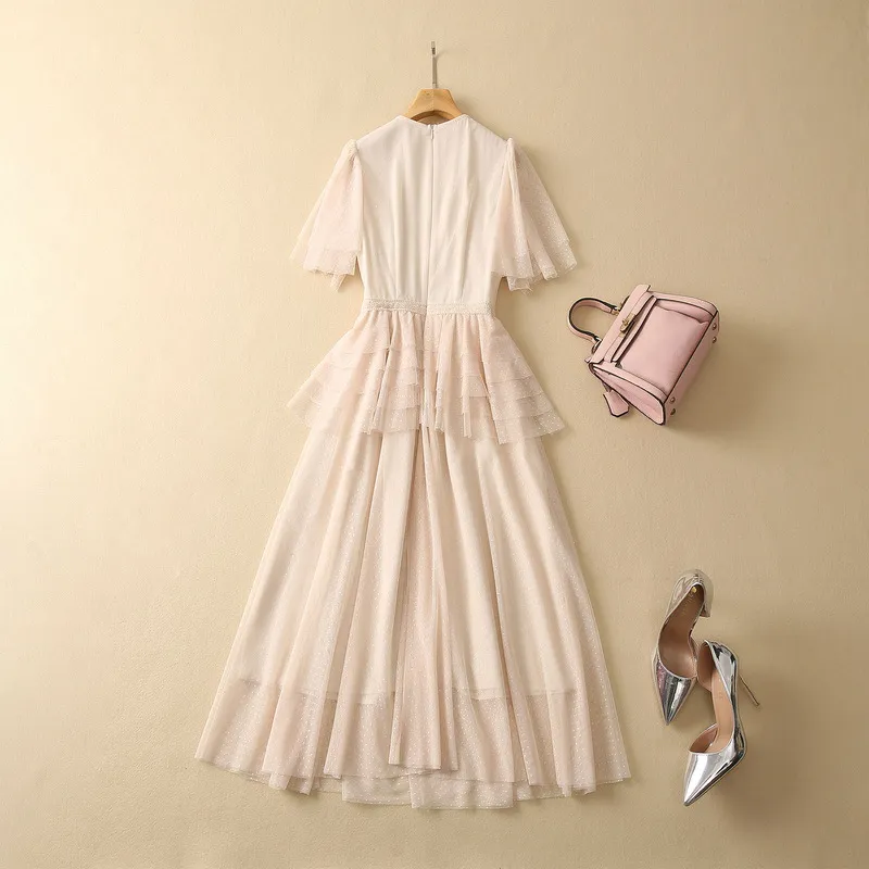 slim fit dress slacks SELF PORTRAIT Light Blue Guipure Lace Tiered Mini Dress UK 4 – Reliked main image 1