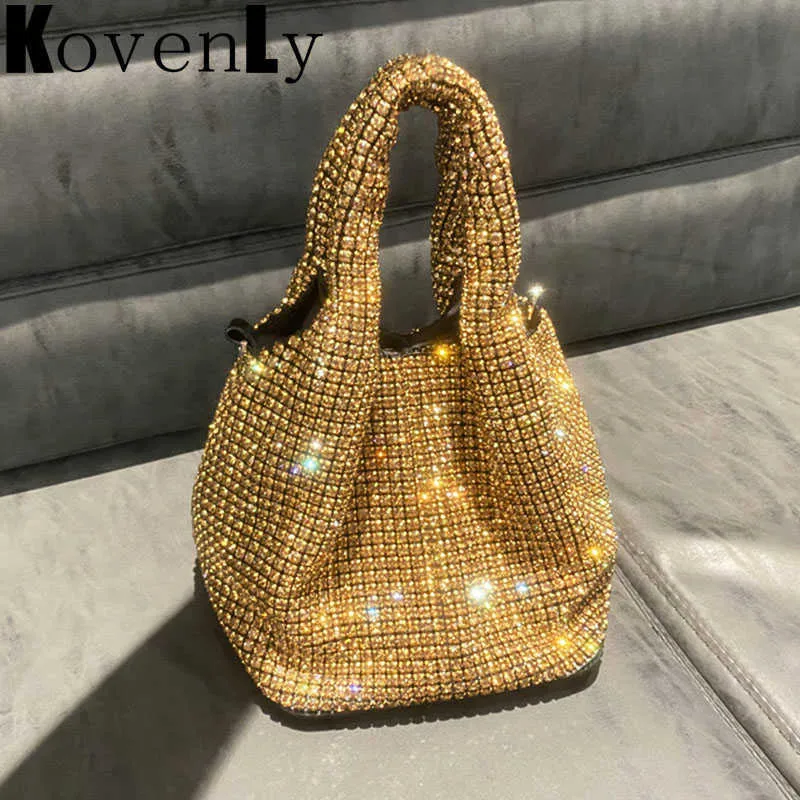 Top Brand Diamonds Handbag Gradient Inlaid Rhinestone Banquet Bags For Women Bling Diamond Shoulder bag Shiny Fashion Dinner Bag 230303