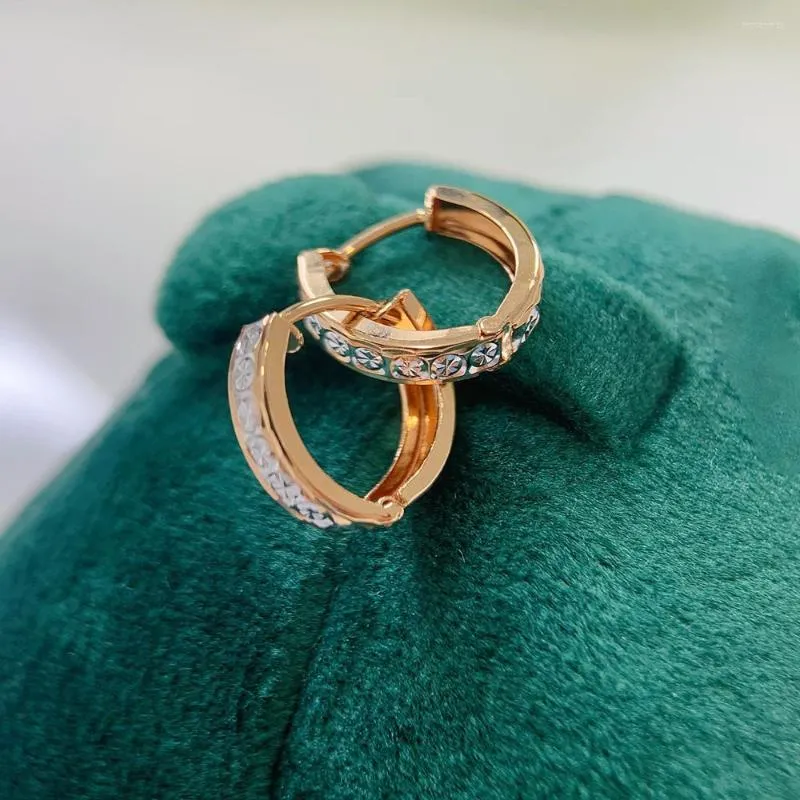 Orecchini a cerchio MADALENA SARARA Oro puro 18 carati Cerchio rotondo Stile semplice Donna Ciondola con pavé di diamanti Au750