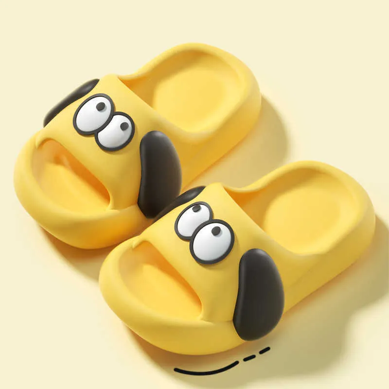 Slipper 2023 New Puppy Children's Slippers Non-slip EVA Boys And Girls Wear Cartoon Baby Slippers Inside Outdoor Kis Anti Slip Slippers T230302