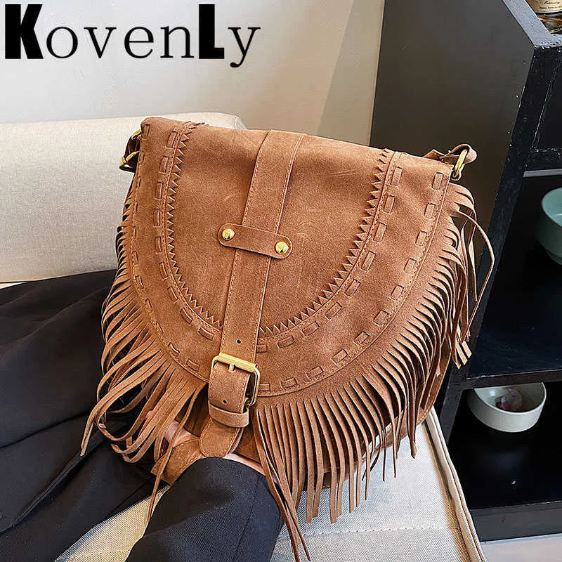 Nubuck Leather Lady Lady Counter Bag Bag Cowboy Women Women Disual Leater Leather Crossbody Facs for Women Bohemia Tote Satchels 230303