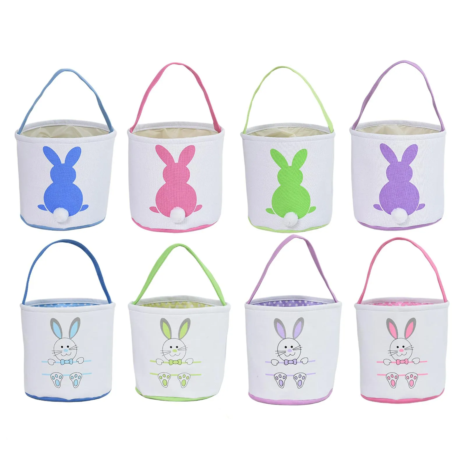 Lovely Easter Rabbit Buckets Storage Bag High Quality Personalized Tote Easter Bunny Basket for Children Holiday Party Decor