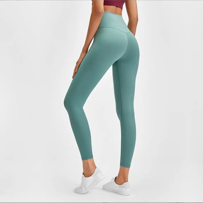 Yoga Pants with Logo Female Sports Fitness Foot Pants Nude Feeling Sweatpants Tights Training High Waist Running Trousers Slim-fit Pant Straight Trousers BC372