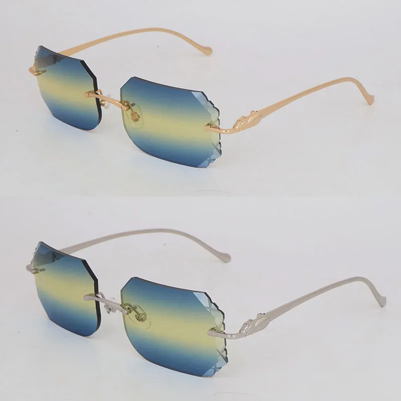 Fashion Metal Rimless Sunglasses For Women Diamond... From  display picture 3