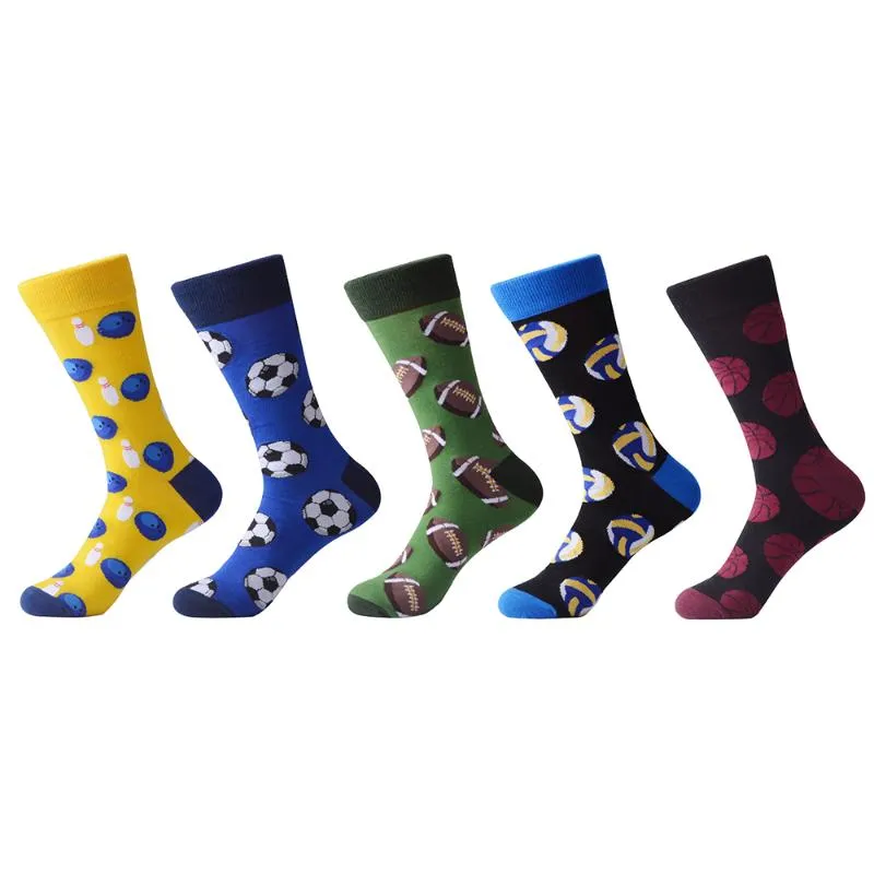 Men's Socks Hip Hop High Colorful Combed Cotton Happy Novelty Quality Skateboard Plaid Geometric Harajuku Gifts SocksMen's