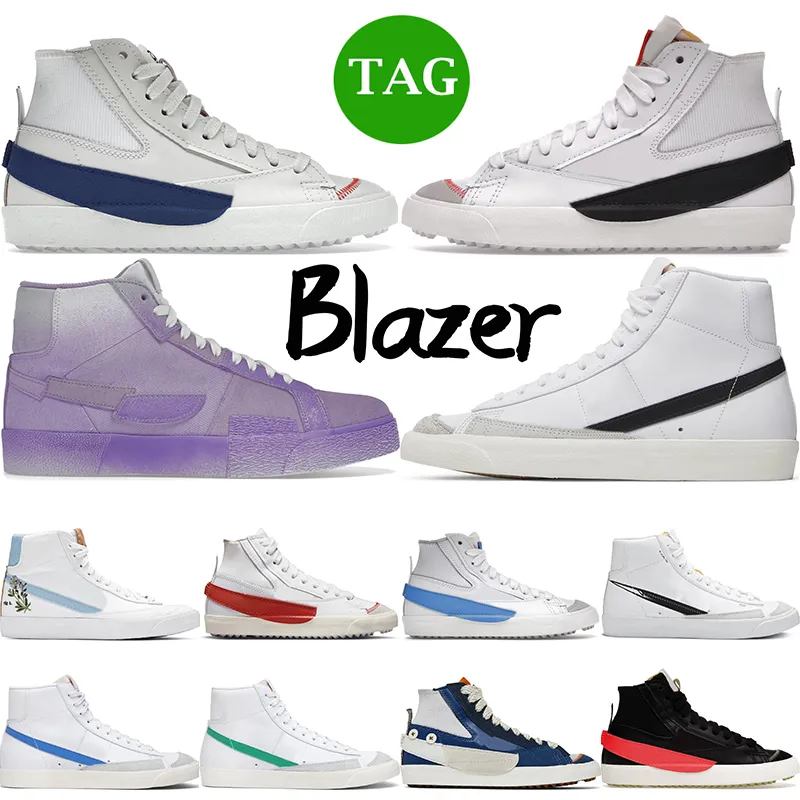 Blazer Mid 77 Vintage Casual Shoes White Black Men Fashion Blazers Jumbo Low Women Sneakers Bright Crimson Indigo Designer Outdoor Sports Trainers