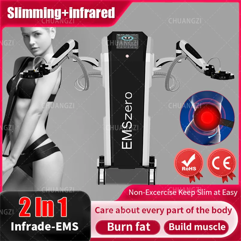 Equipamento RF DLS-EMSLIM Massageador para remoção de gordura Emszero Fitness Emagrecimento Infravermelho Body Building Estimulador muscular Dispositivo de relaxamento muscular Equipamento de ginástica preto