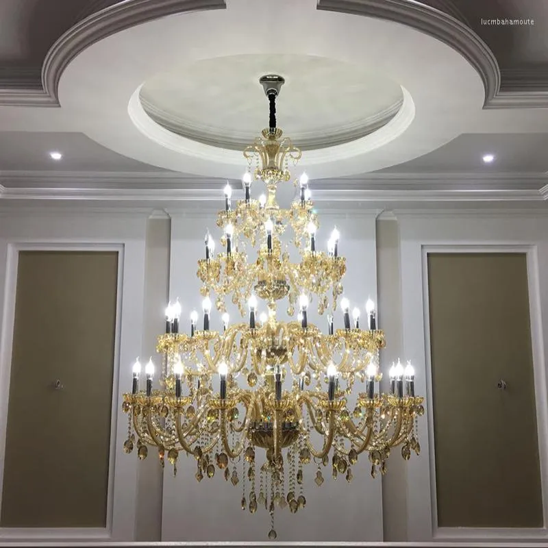 Chandeliers El Club Lobby Living Room Crystal Chandelier Light Fixtures Duplex Stairwell Glass Nordic Candle Lights