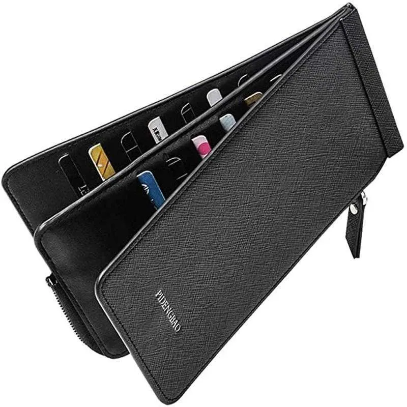 Wallets ID creditcardhouder Women Men Telefoon lange slanke bank munt portemonnee voor kaarten portemonnee voor creditcard case kaarthouder Cash Pocketl230303