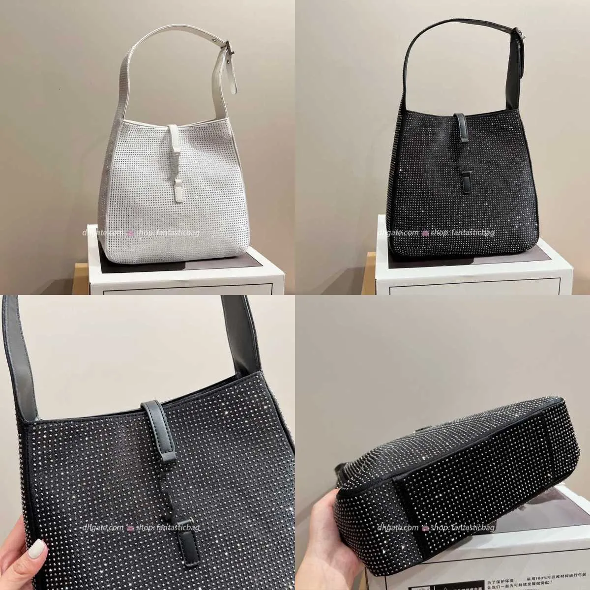 Sac à bandoulière en forme de Y Hobo dimonds Designer de mode hobo demi-lune cross body Femmes sac à main seau fourre-tout luxe en cuir véritable