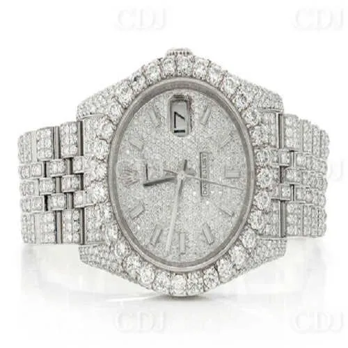 High-Quality Fashion Gold Plated Wrist Luxury Mens Moissanite Diamond Iced Out Custom Quartz Watch For Men Fashion Wear2N8O