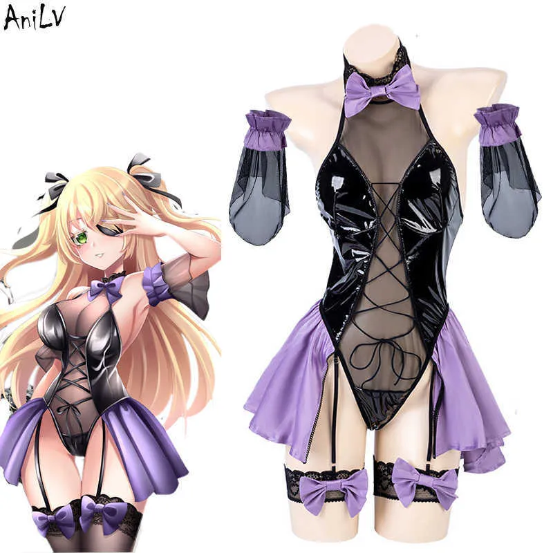 Costumes d'anime anilv jeu anime japonais genshin impact fischl bodySuit uniforme cosplay