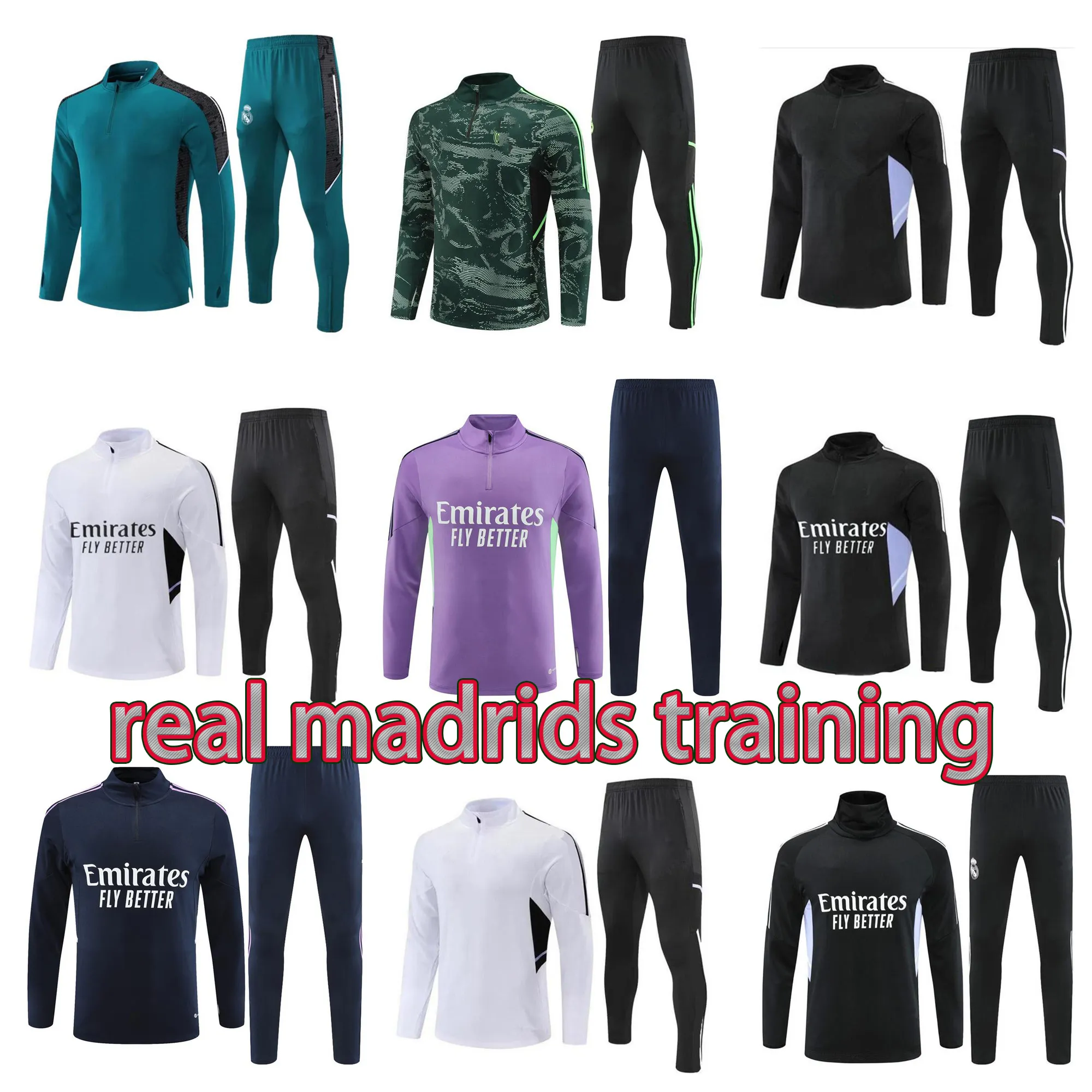 Conjunto de treino real madridS 2022 2023 fato de treino 22/23 homem e criança casaco de futebol chandal real madridS survetement calças reais