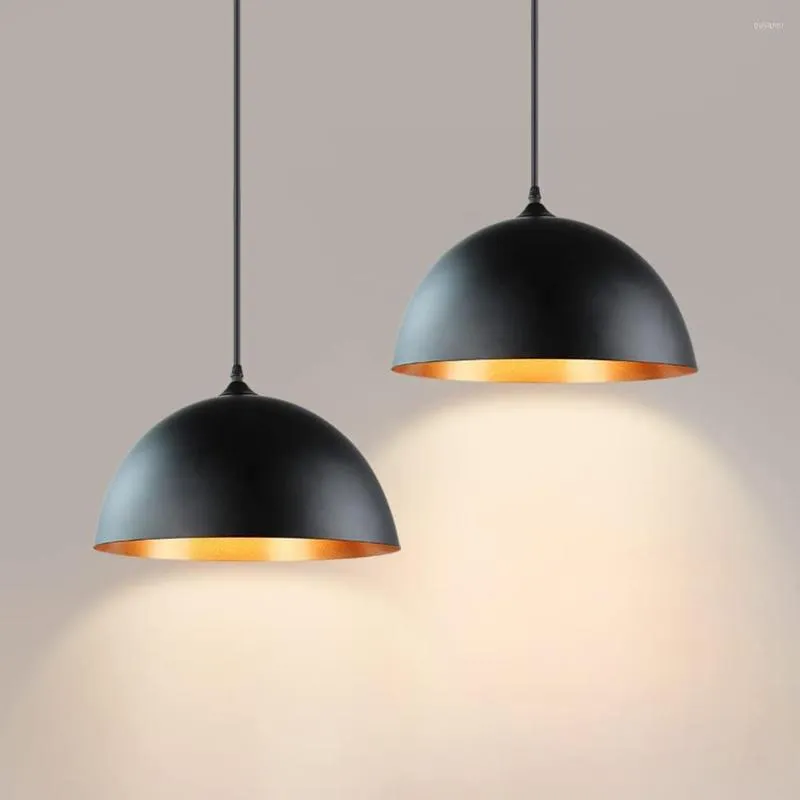 Hängslampor Industrial Light Fixture Farmhouse Decor Justerbar metall hängande lampa Vintage Lighting E26 Base Black (2 förpackningar)