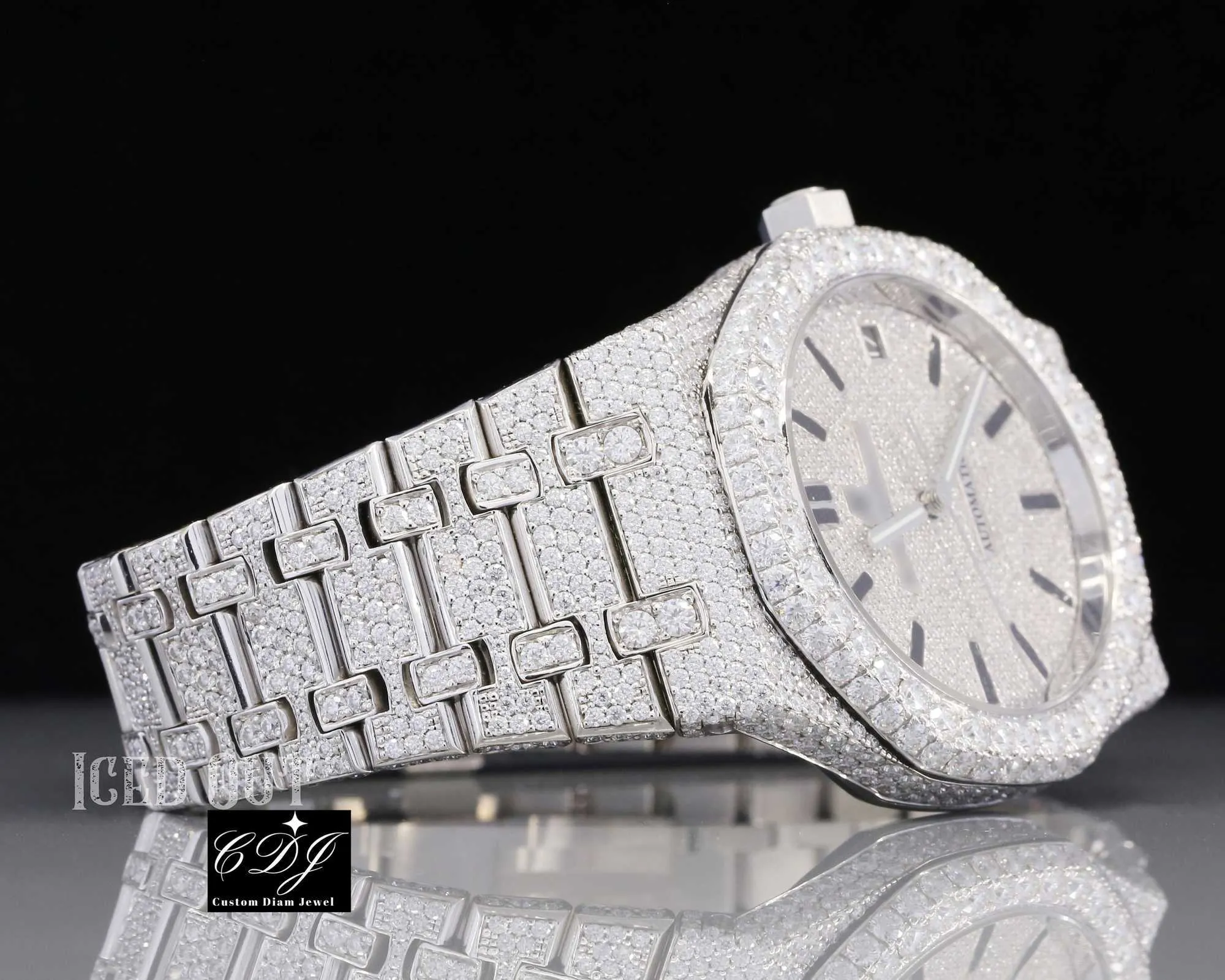 VVS Moissanite Diamond Custom Iced Out Watch Luxury Bust Down Diamond Watch For Men Hip Hop Watch Jewelry CDJ84716KMT