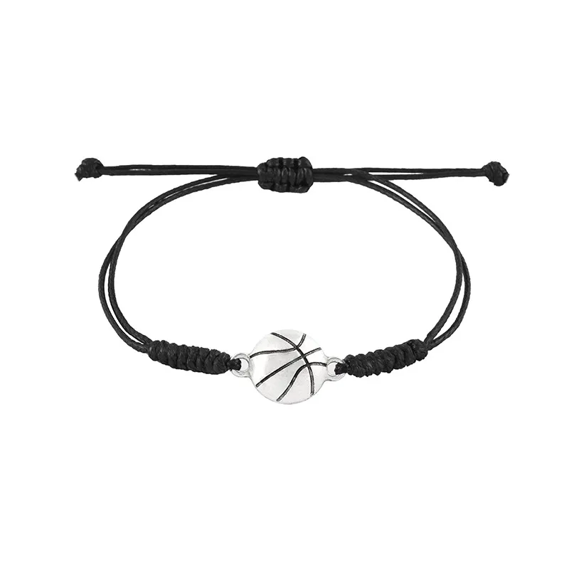 Sports Bracelets White Rope Charm Bracelet With Adjustable Pendant For ...