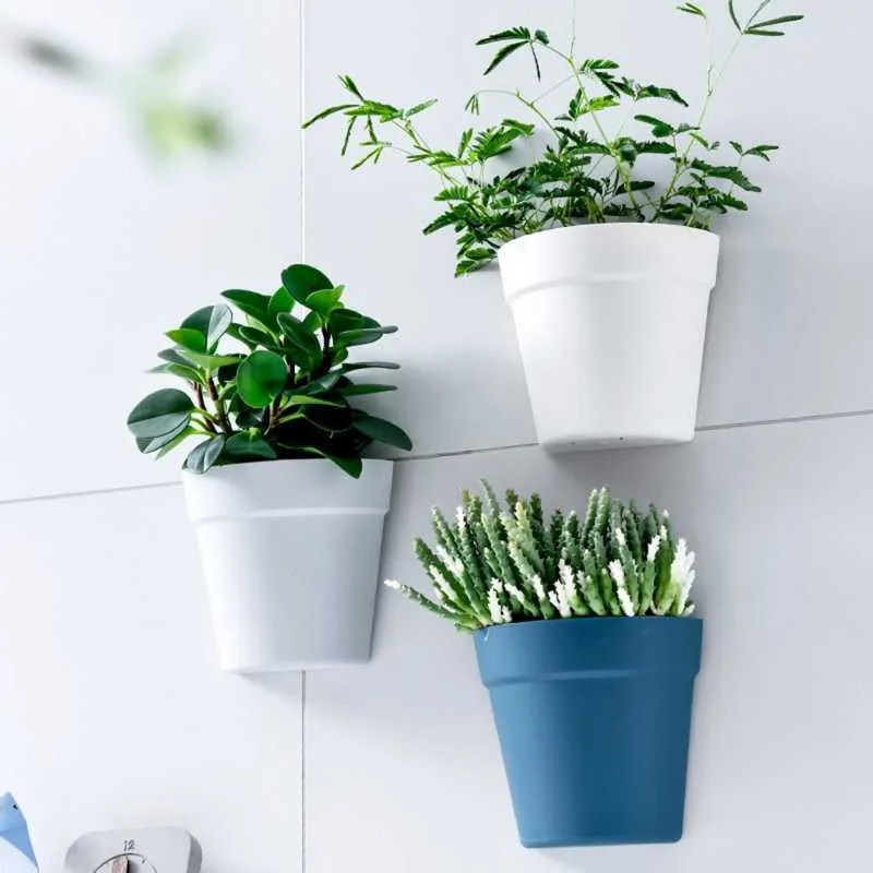 Jardinières Pots Mur Monté Pot De Fleur En Forme De Demi Cercle En Plastique  Plante Planteur Conteneur Pour Intérieur Et Extérieur Balcon Jardin  Décoration J230302 Du 1,91 €