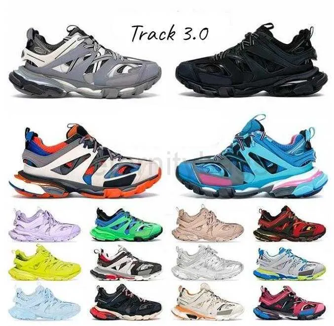 3.0 кроссовки треков Triple S Trainers Trainers Обувь кожаная нейлоновая печать 3M мода высшего качества женщин Мужчины для обуви 3 3 шипы