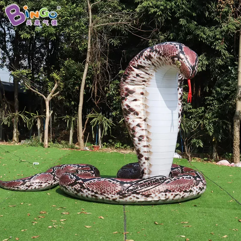 Publicidad personalizada, réplica de serpiente inflable gigante de 3 metros de altura para decoración de eventos, juguetes deportivos, BG-C0492 001