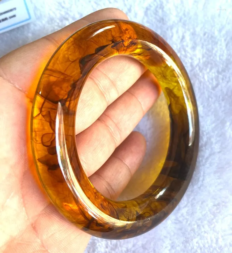 Bangle 58-62 мм %100 сертифицированный натуральный браслет Sky Amber Sky Amber