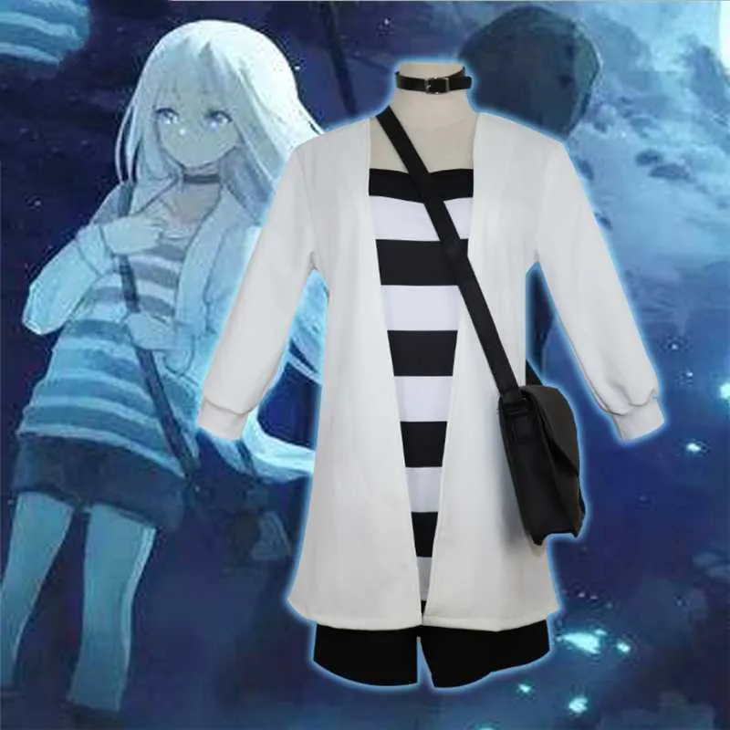 Costumes Anime Anime Anges de la Mort Rachel Gardner Cosplay Viens Rachel Gardner Veste T-shirt Short Kimono Japonais Ray Sac À Dos Perruque Cheveux Z0301