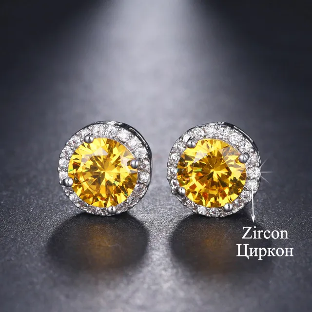 Orecchini a bottone con zirconi cubici in argento sterling, argento o oro, delicati orecchini in cristallo marquise, gioielli per damigelle d'onore - Italia