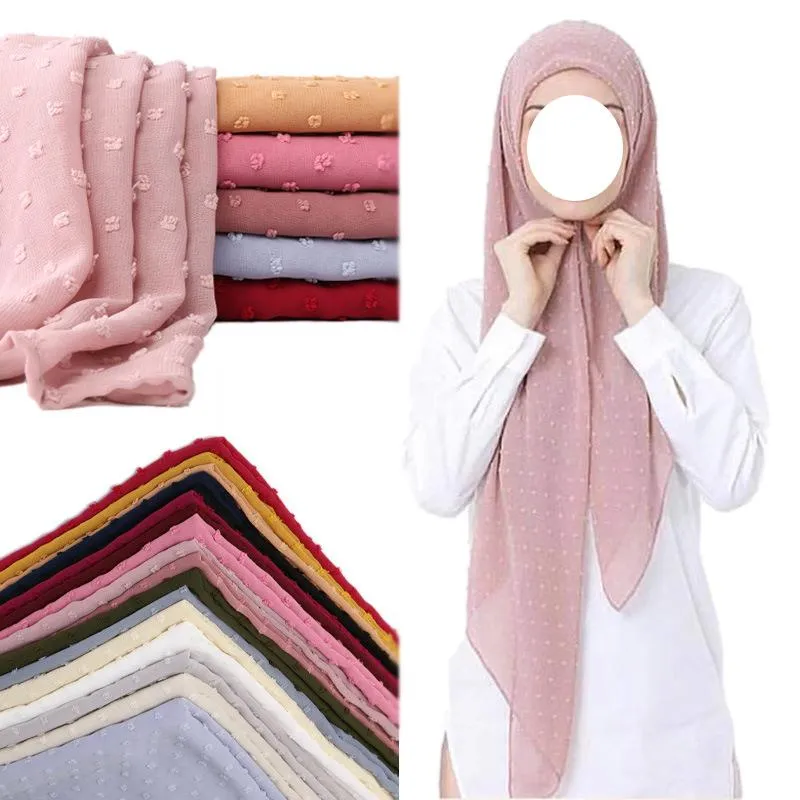 Sjaals bubble chiffon hijab sjaal vrouwen lange sjaalomwikkel moslim hoofdband maxi islamitische dames hijabs sjaals