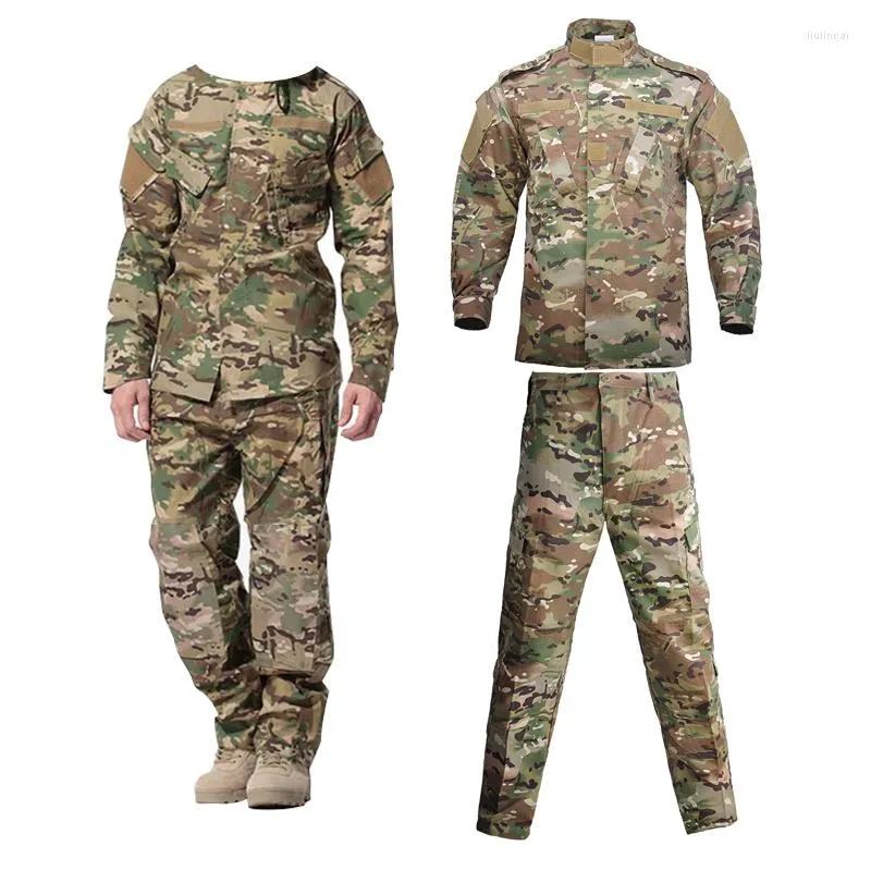 Erkek Takım Elbise Taktik Askeri Üniforma Kamuflaj Ordu Erkek Giyim Özel Kuvvetler Asker Eğitim Savaş Ceket Pantolon Erkek Takım Elbise