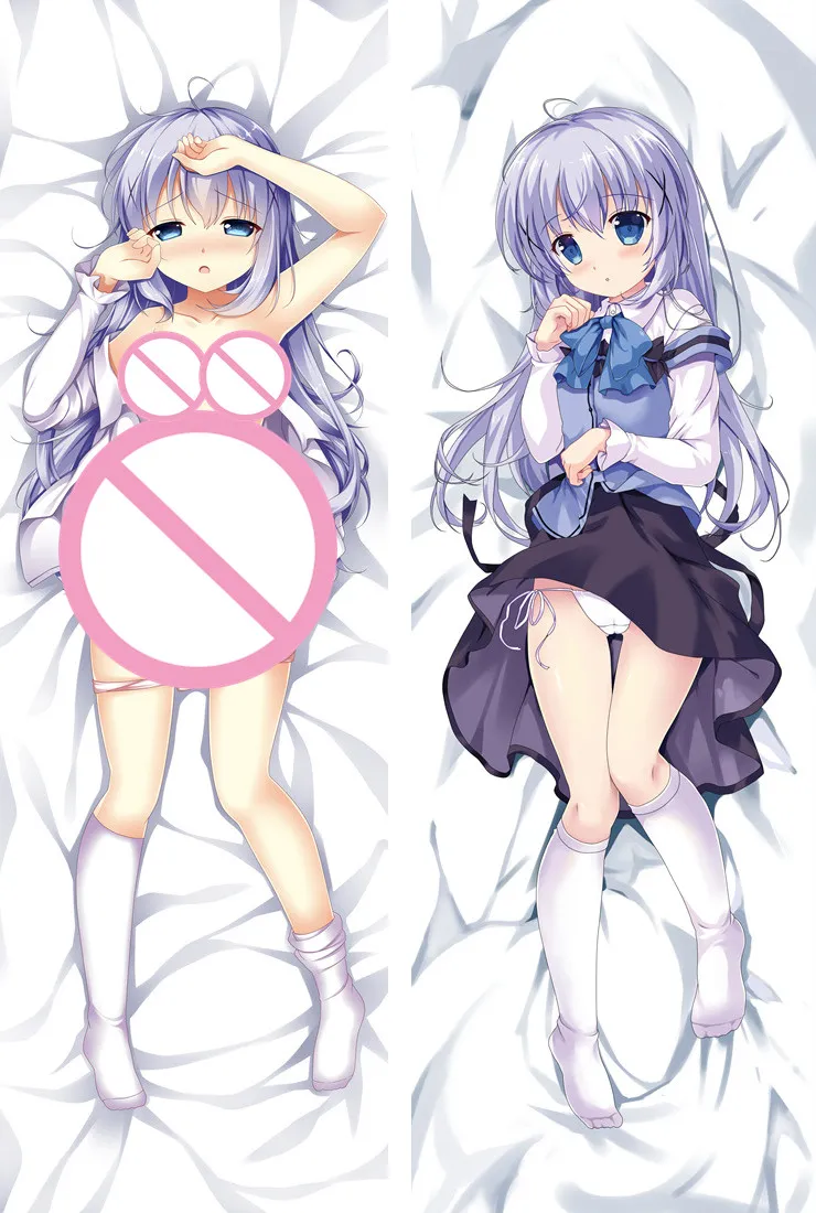 Dakimakura anime gochuumon wa usagi desu ka é o ord duplo-face de impressão  de tamanho