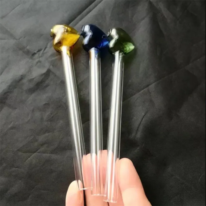 Smoking Accessories Peach heart straight pot , Wholesale Glass Bongs, Oil Burner Glass Water Pipes, Smoke Pipe Accessories