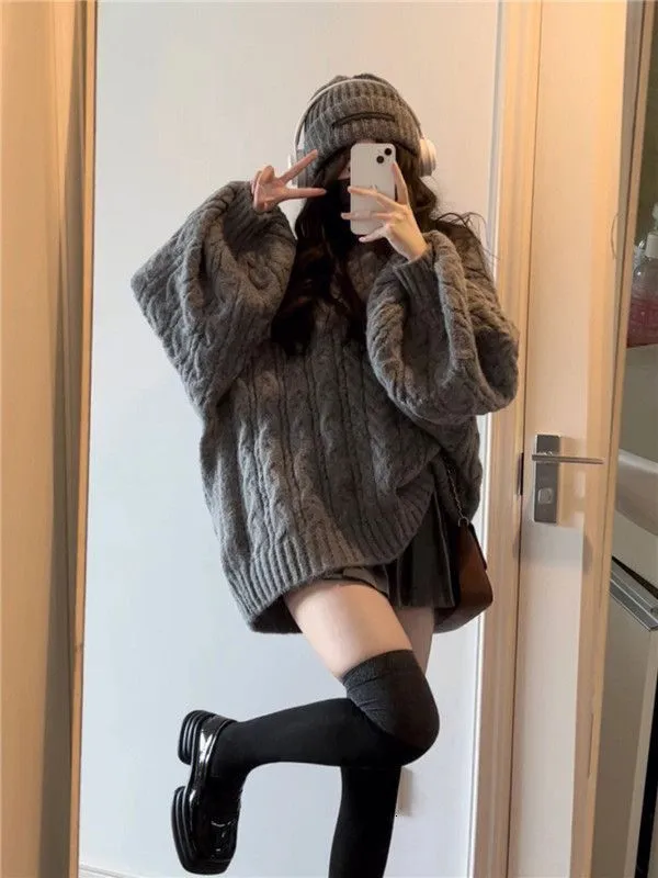 Girl wearing oversized sweater cheap