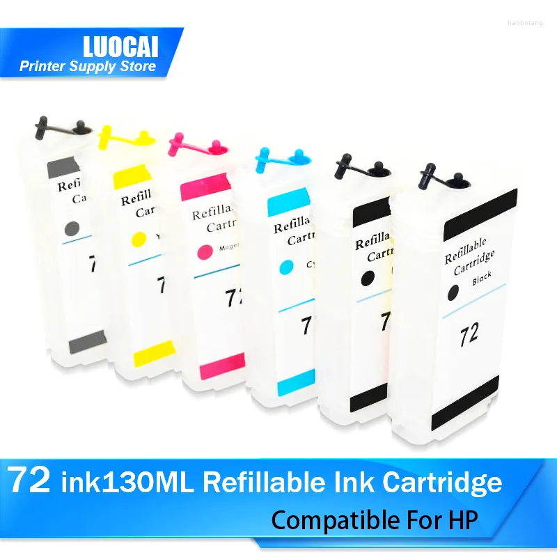 インク補充キット130ml Luocai Cartridge for 72 Designjet T1100 T1120 T1200 T1300 T610 T620 T770 T790 T2300