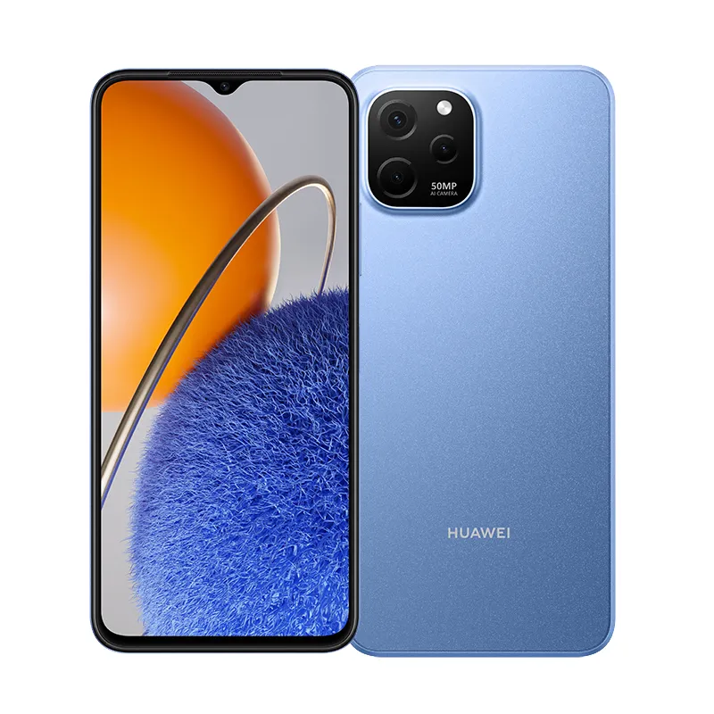 Original Huawei Enjoy 50Z 4G LTE Mobiltelefon Smart 6 GB RAM 128 GB ROM Octa Core Kirin 710A HarmonyOS 6,52" Vollbild 50,0 MP AI 5000 mAh Fingerabdruck-ID Gesicht NFC Mobiltelefon