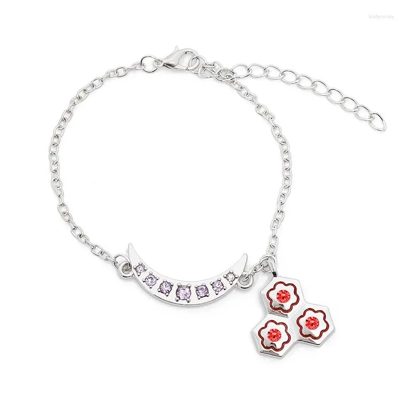 Charm Bracelets Fashion Moon Flower Pendant Silver Color CuteExquisite Bracelet For Women Wedding Party Jewelry Accessories Gift