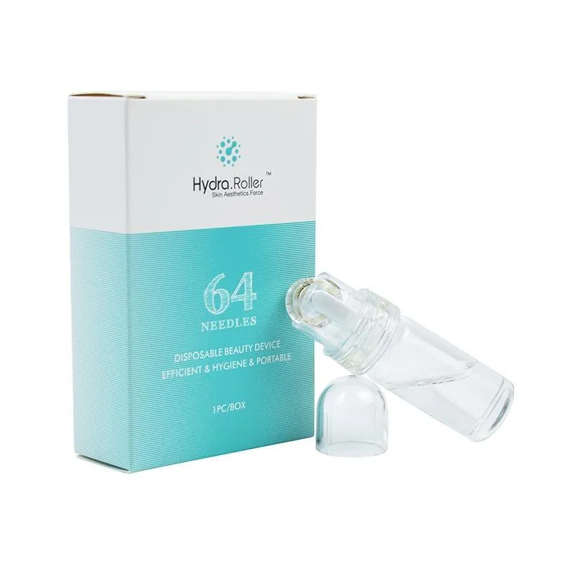 أدوات العناية بالبشرة الأخرى Hydra Roller 64 Pins Titanium microneedle Matic Derma Gold Tips Micro Tips Micro Edeles with Gel Tube Drop