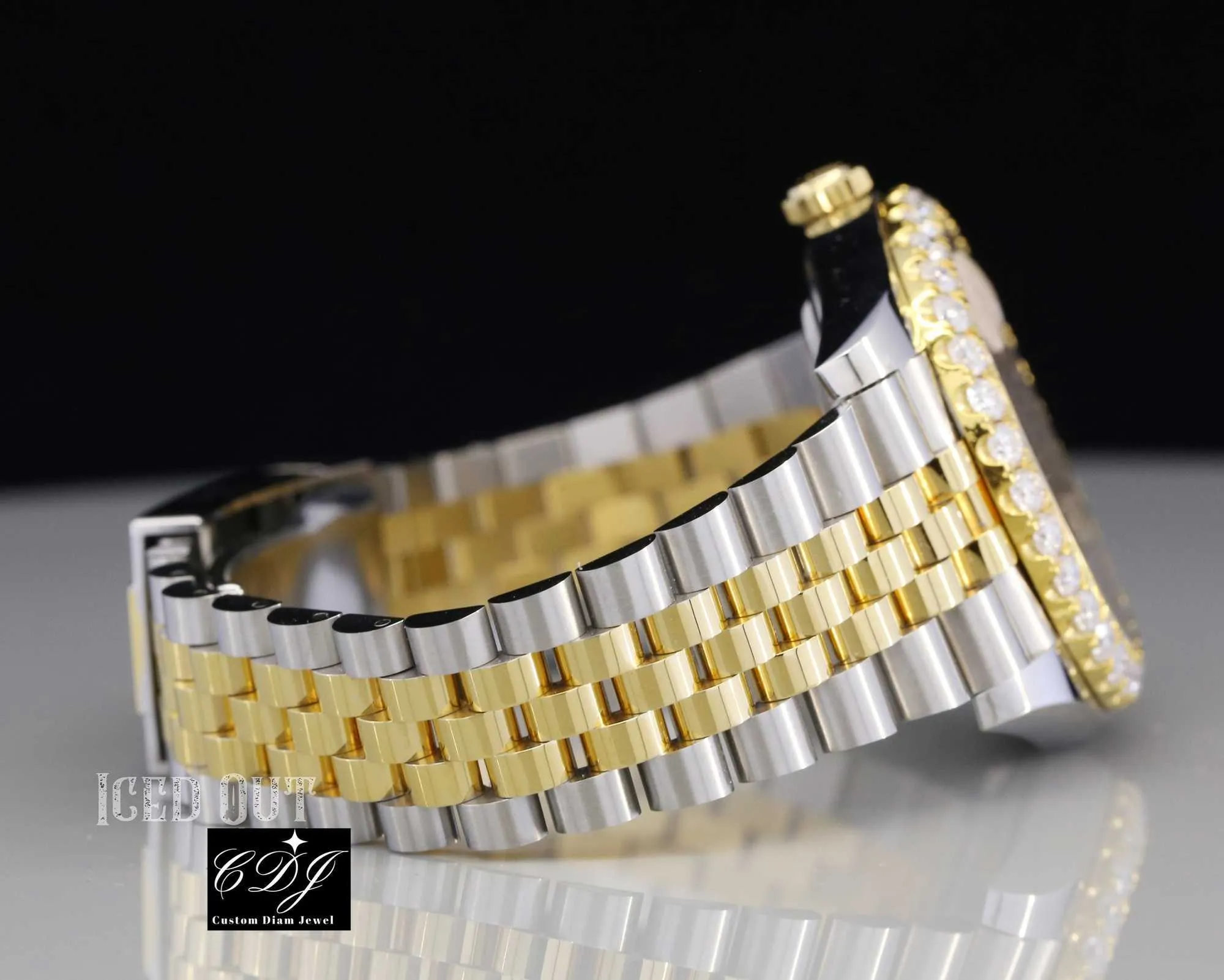 2023333VVZ Luxury Brand Real Diamond Watch Watch Gold Bust Down Watch для мужской водонепроницаемой хип-хоп пакет набор алмаза для rappersgnyv