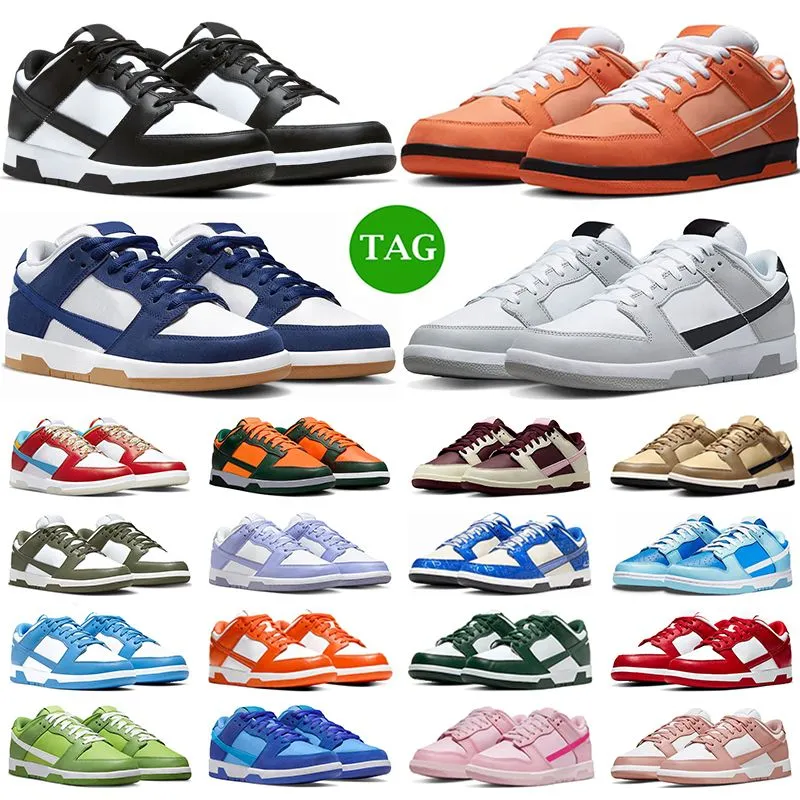 2023 novo estilo baixo tênis masculino feminino GAI Panda Orange Lobster Medium Olive Argon Syracuse Team Green Grey Fog tênis masculino ao ar livre