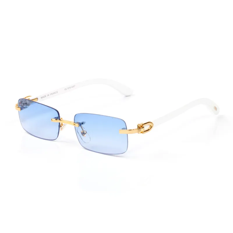 Lunettes de soleil de créateur de mode pour hommes et femmes Carti Lunettes de soleil dégradé rose violet plage en bois sans cadre lunettes de corne de buffle anti lumière bleue lunettes de luxe