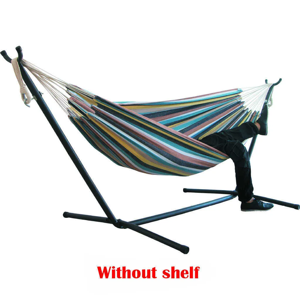 Striped Hanging One Person Hammock With Spreader Bar Swing Chair