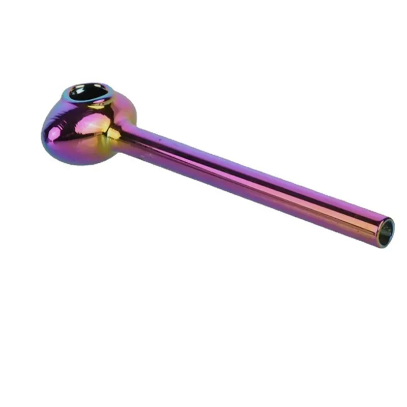 Mini regenboogstijl koele kleurrijke pijpen droge kruiden tabak dikke glazen filterkom draagbare handpipes sigarettenhouder hand rookbuis dhl