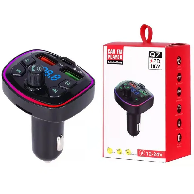 Transmetteur FM Bluetooth 5.3 Pour Voiture - Charge Rapide PD 30W + USB 12W, Lecteur USB 64 Go, Mains Libres, égaliseur
