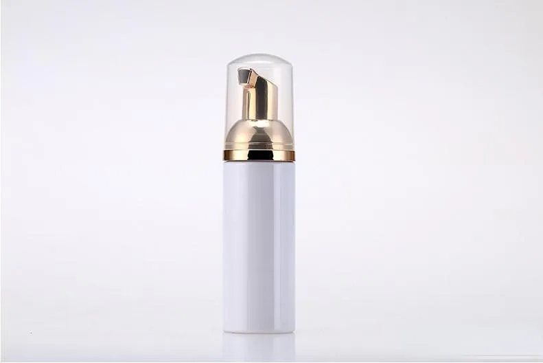 50ml Plastic Foamer Bottle Pump white liquid Soap Dispenser best cheapest Foam bottle with golden foamer