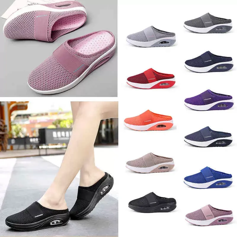 Orthopedic Air Cushion Slip On Womens Walking Shoes With Diabetic