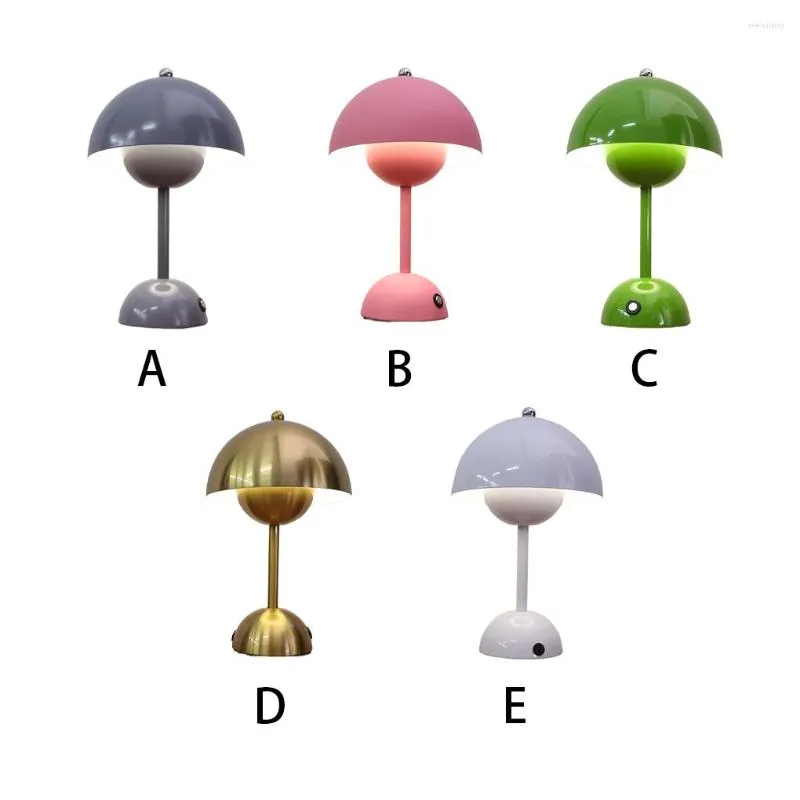 Table Lamps Flower Bud LED Lamp Dimmable Home School Bedroom Dorm Bedside Night Reading Learn Book Light For Students