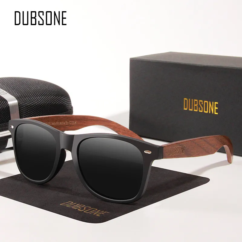 Sunglasses Black Walnut Sunglass Wood Polarized Sunglasses Men Glasses Men UV400 Protection Eyewear Wooden Original Box de sol 230302