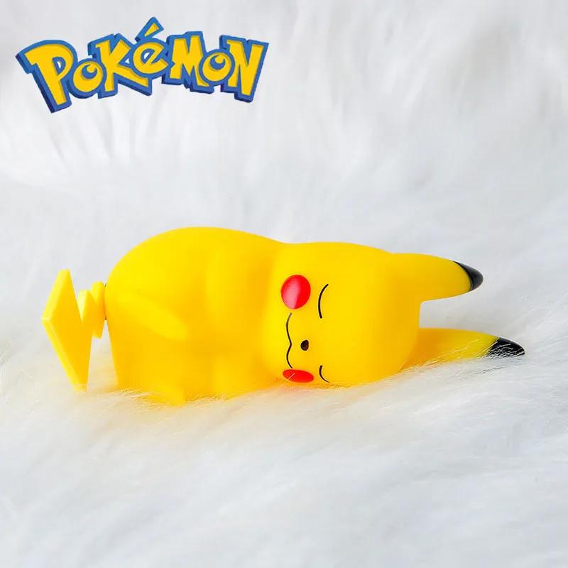 Pokemon Pikachu Night Light Cute Anime Soft Light Bedroom Bedside LED POKEMON Lights Room Decoration Children Toy & Gift