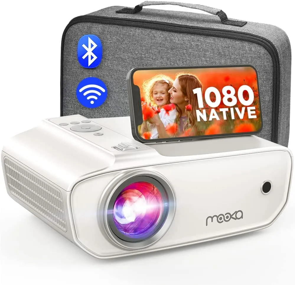 Projecteur WiFi, mini projecteur, projecteur Bluetooth avec 1080p