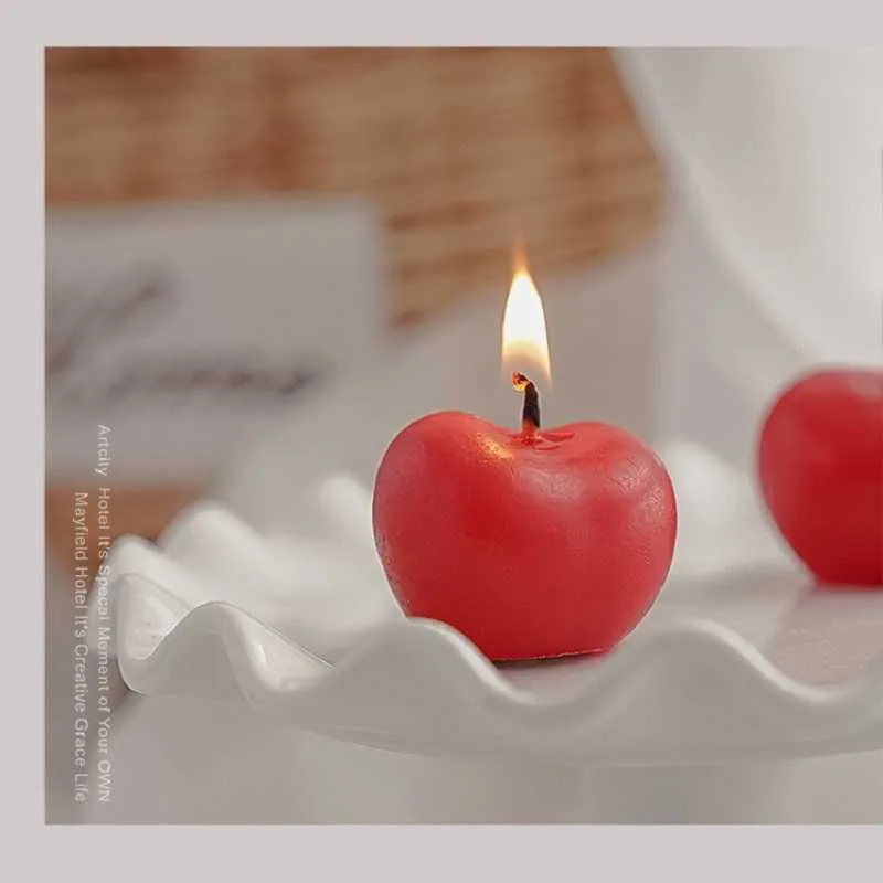 4st Cherry Creative Aromatherapy Scentle Candle for Photo Props Home Decoration