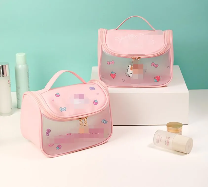 Tragbare Make-up-Tasche In Rosa – Wasserdicht, Mit Mehreren Fächern, Für Reisen & Alltag