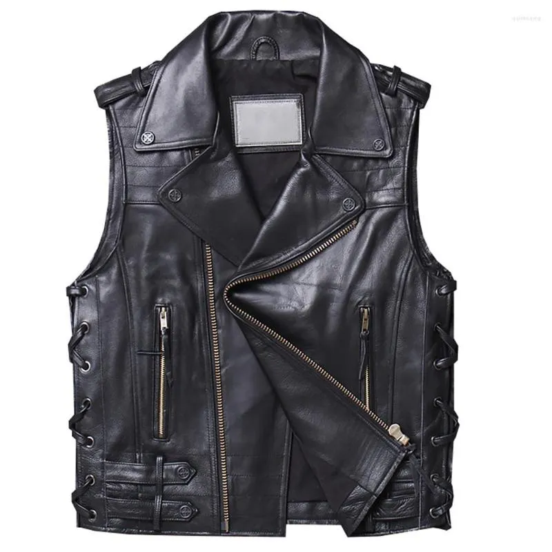 سترات الرجال البقر للدراجات النارية للرجال MAWNALIAL MANS MANS WESKIT WEISTCOAT SLEEVELESS